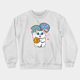 Uchiwa Cat Crewneck Sweatshirt